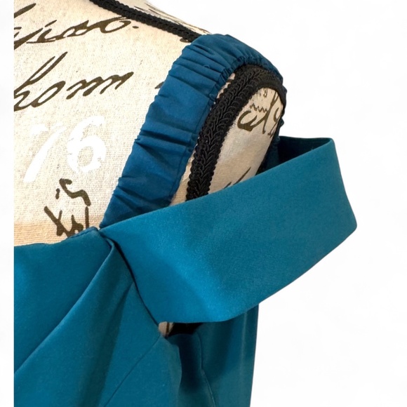 NWT Kay Unger Walk-Thru Jumpsuit Teal size 12 - Picture 3 of 8